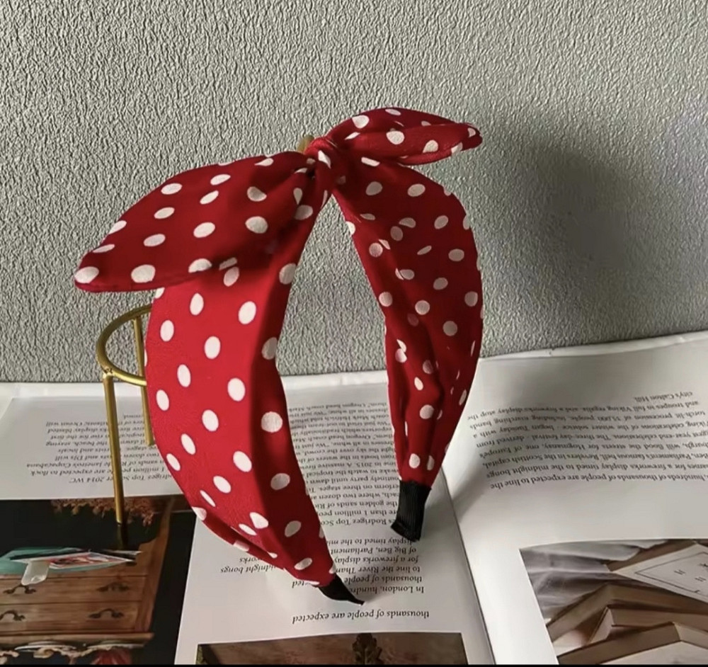 Обруч ободок для волосся з вушками Червоний Смела - изображение 1