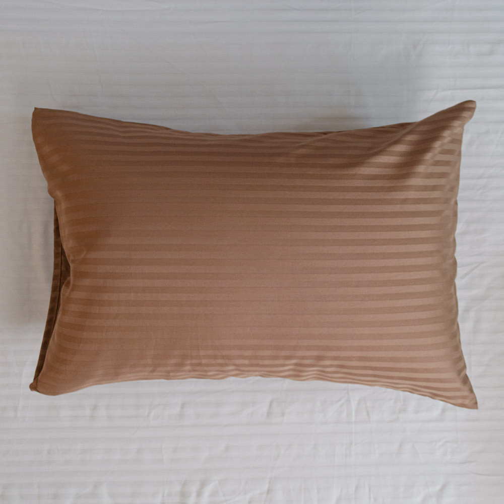 Наволочка страйп сатин на подушку 50х70 см 125 г/м2 YouStar 1 шт. (Золотисто-бежевый) Сумы - изображение 2