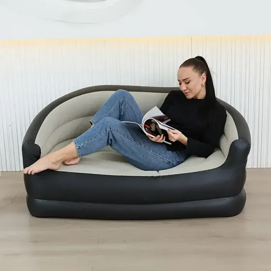 Складной диван для отдыха, Портативная кровать с подлокотниками ПВХ материал XL-1134 Коломия