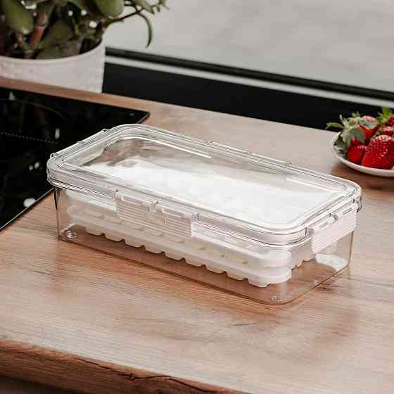 Yiwu Контейнер для заморозки льоду з кришкою 72 відсіку 30.5х16х7.5 см харчовий контейнер пласт Киев