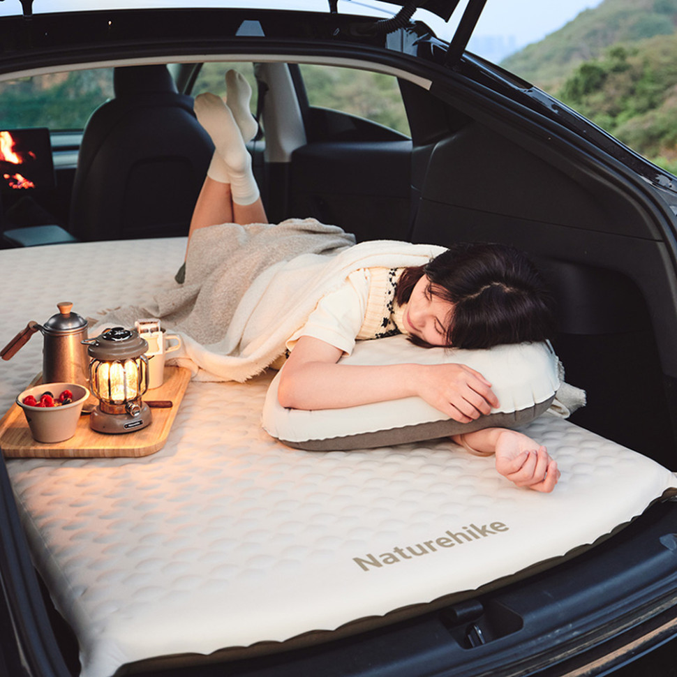 Матрас cамонадливающий автомобильный двойной Naturehike CNK2450WS010, светлый хаки Киев - изображение 5