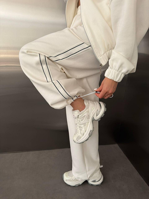 Жіночий стильний повсякденний костюм із тканини Lacoste Double Face Одеса - фото 9