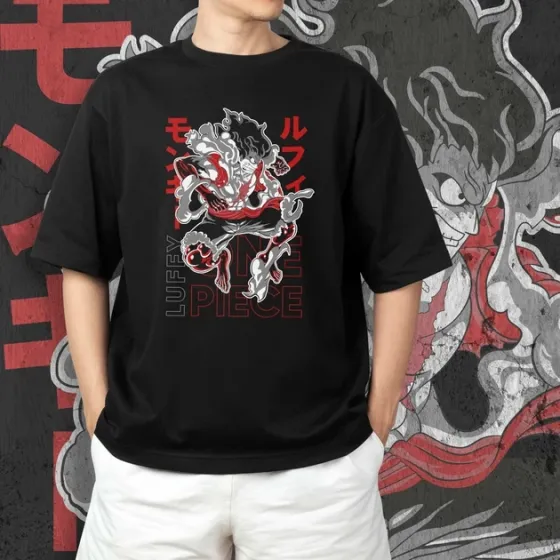 Футболка чоловіча з  принтом Ван Пис Gear 4 Розмір 48 Anime0189 Дніпро