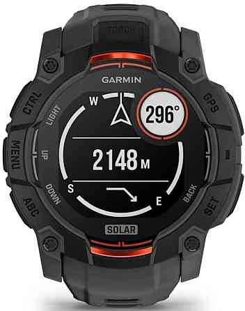 Смарт -Часы Garmin Instinct 3 50mm Solar Black with Charcoal Band. Киев