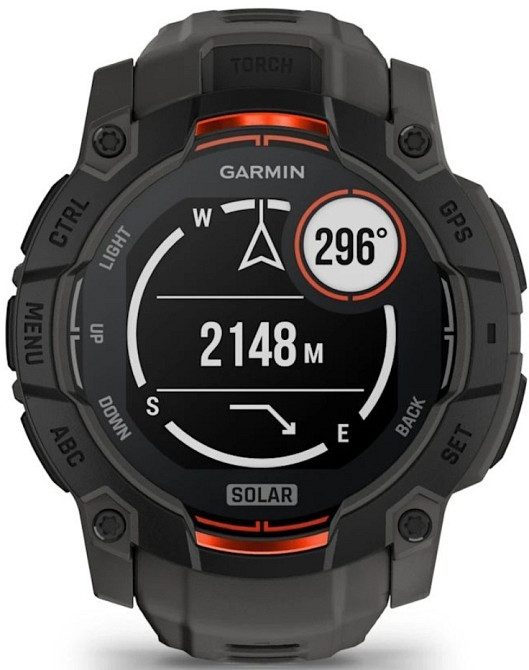 Смарт -Часы Garmin Instinct 3 50mm Solar Black with Charcoal Band. Київ - фото 1