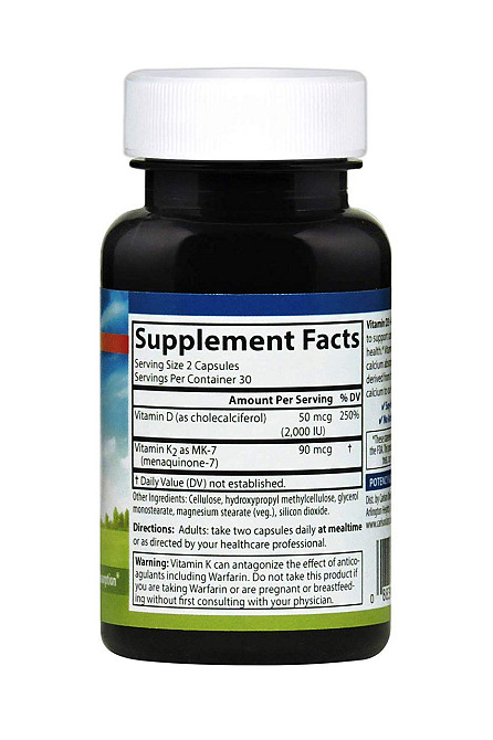 Витамин Д3 и К2 Carlson Vitamin D3 + K2 60 капс Киев - изображение 2
