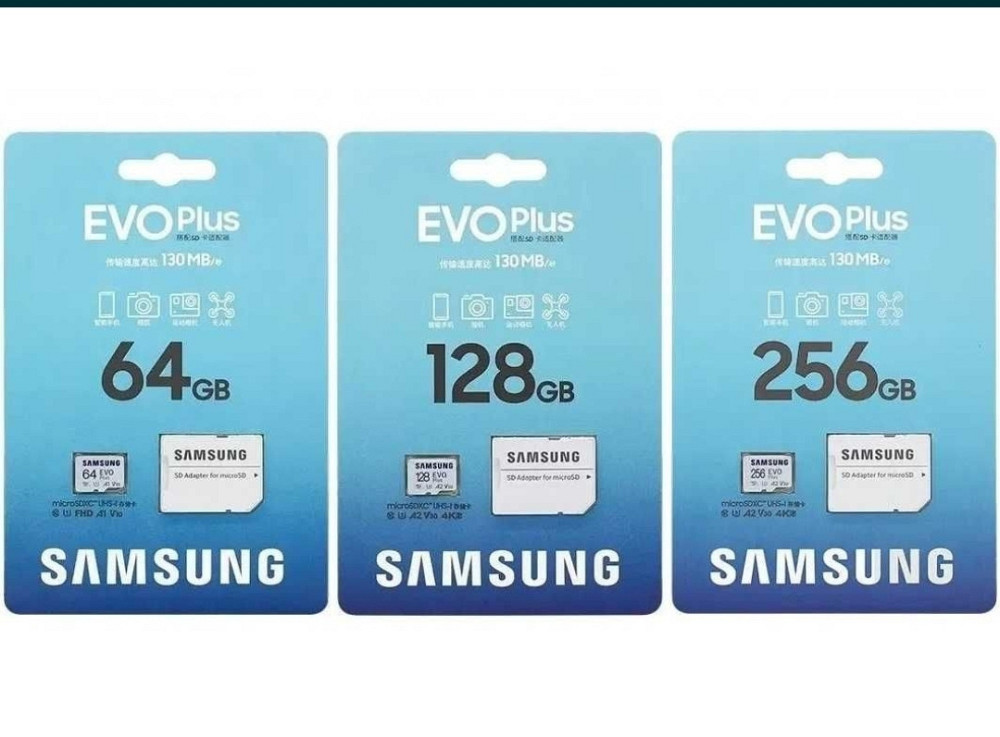 Карта памяти Samsung EVO Plus 64Gb/128Gb/256Gb Харьков - изображение 1
