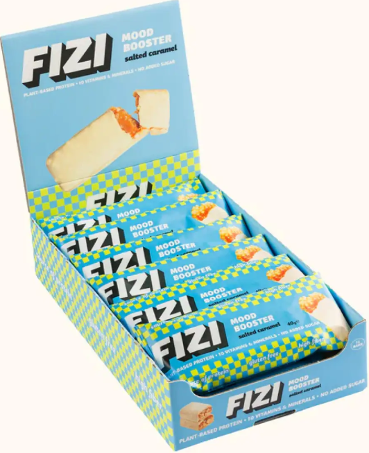 Батончики протеиновые Fizi Mood Booster 12x40g карамель Киев - изображение 4