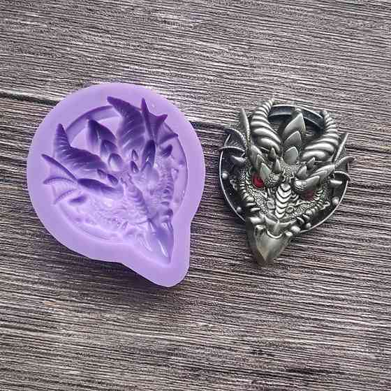 Молд силіконовий Дракон 70 на 85 мм фіолетовий Київ
