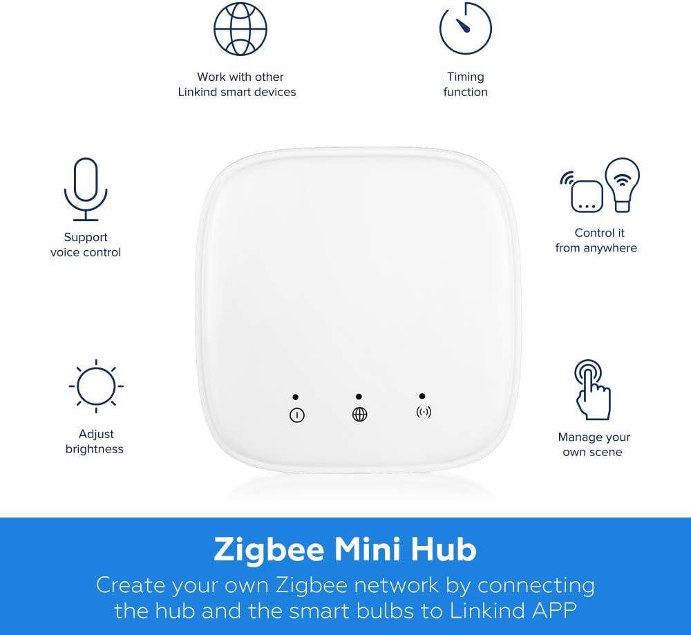Комплект розумних LED ламп Linkind Zigbee E27 (9 Вт, 2 шт) з хабом: Smart-освітлення, Alexa/Hue, 2700-6500К Київ - фото 4