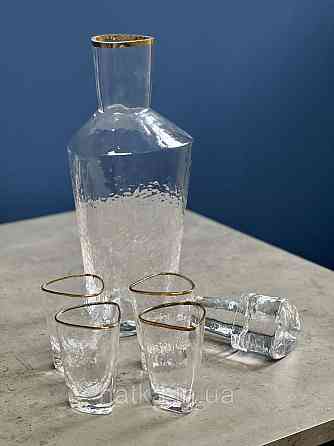 Графин Olens "Прозорий діамант" 1200 мл товсте скло для міцних напоїв Київ