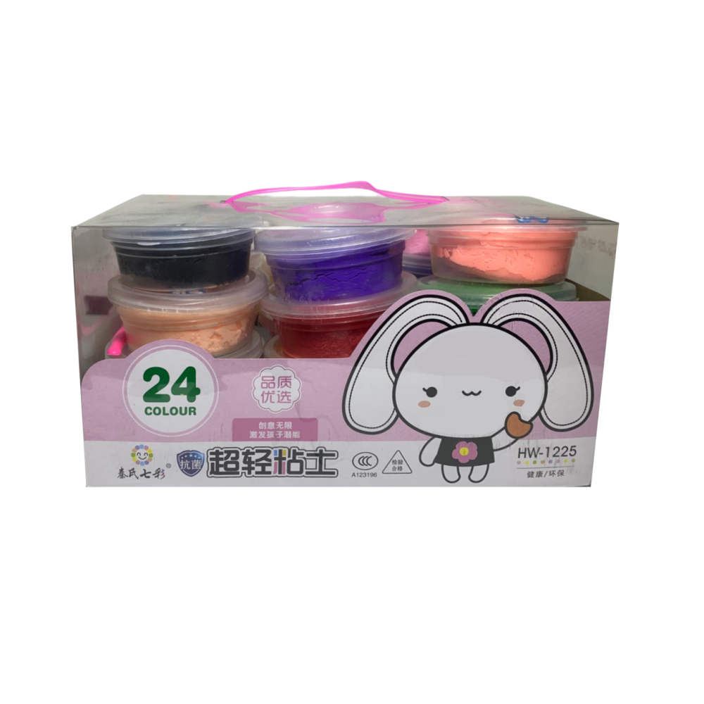 Набор воздушный пластелин ультра легкая мягкая глина для лепки для детей, разноцветный пластилин 24 шт. Каменец-Подольский - изображение 1