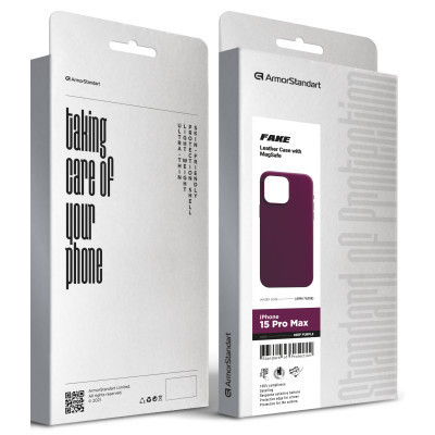 Чохол до мобільного телефона Armorstandart FAKE Leather Case Apple iPhone 15 Pro Max Deep Purple (ARM76308) Вінниця - фото 5