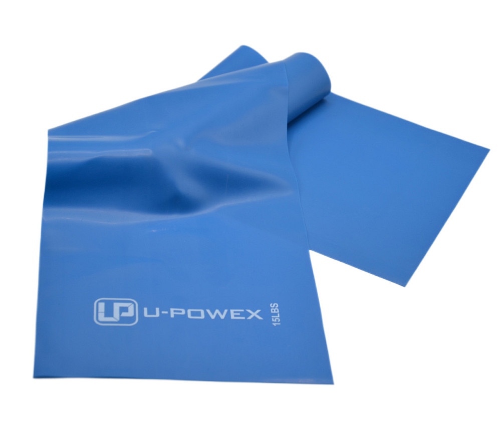 Стрічка-еспандер для фітнесу та реабілітації U-POWEX Fitness band 0.4мм. (6.8 кг) Blue Луцьк - фото 4