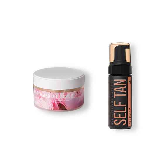 Мус-автозасмага для тіла + Скраб для тіла Oil Scrub Flowers Київ