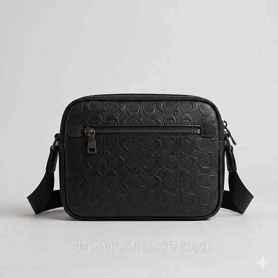 Чоловіча брендова барсетка, сумка Coach (2514) чорна Київ