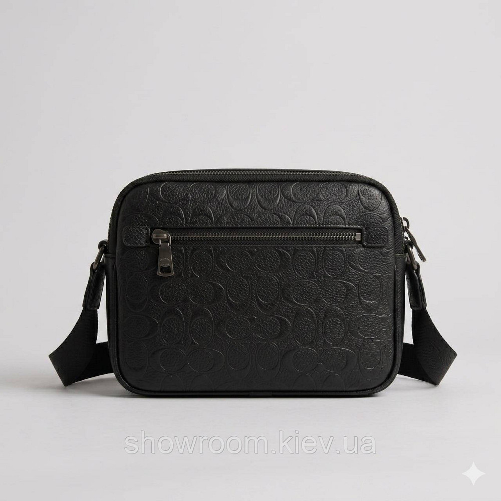 Чоловіча брендова барсетка, сумка Coach (2514) чорна Київ - фото 3