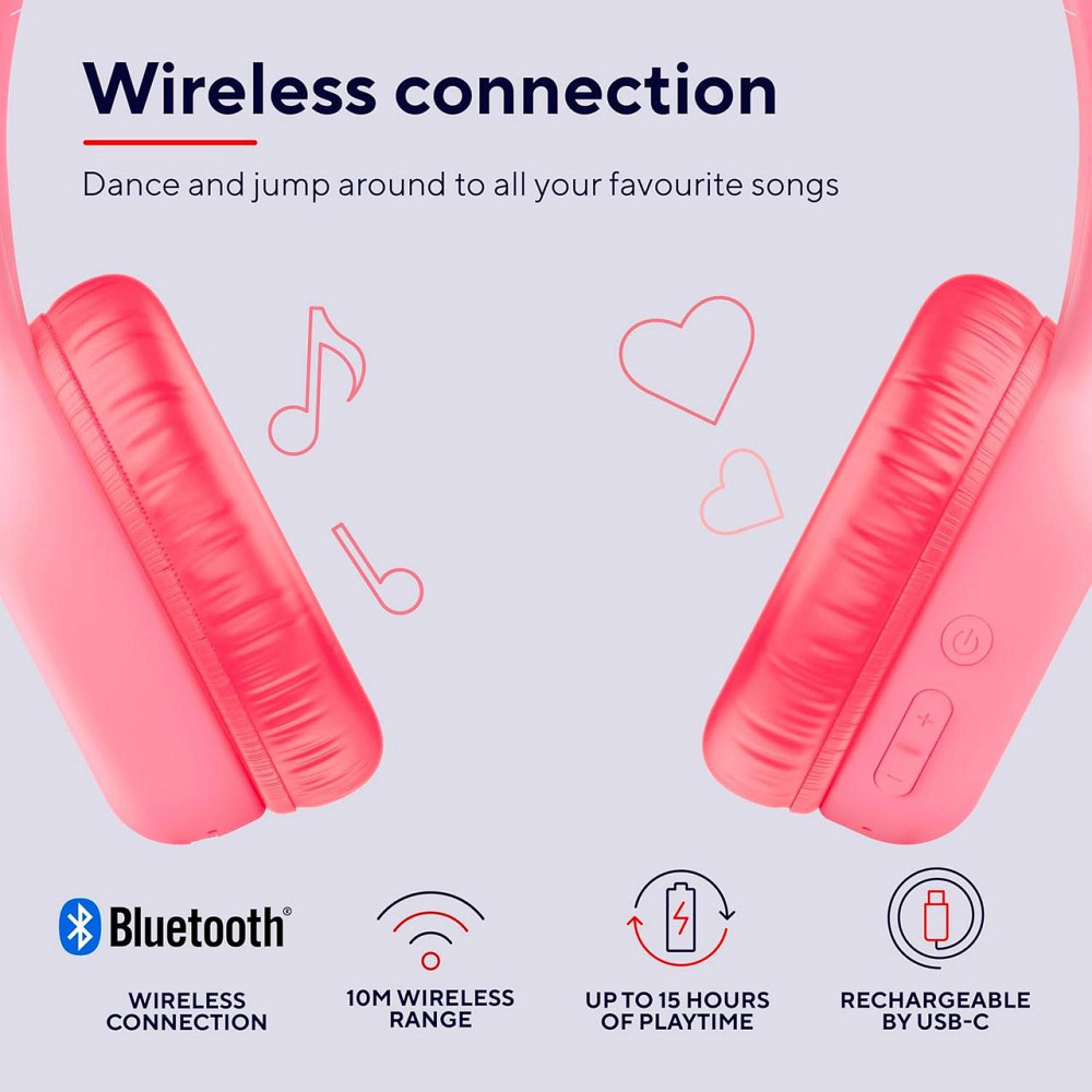 Bluetooth-гарнітура Trust On-ear Nouna Kids, Wireless Pink (25274) ( 15599 ) Харків - фото 11