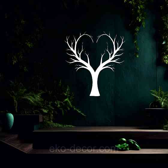 Декоративне настінне 3D Панно «Дерево Серце»  Декор на стіну з об'ємом Київ