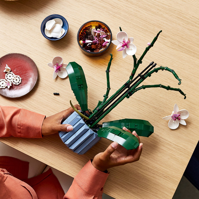 Конструктор Icons Орхідея, 608 деталей, у стилі Lego-лого Запоріжжя - фото 7