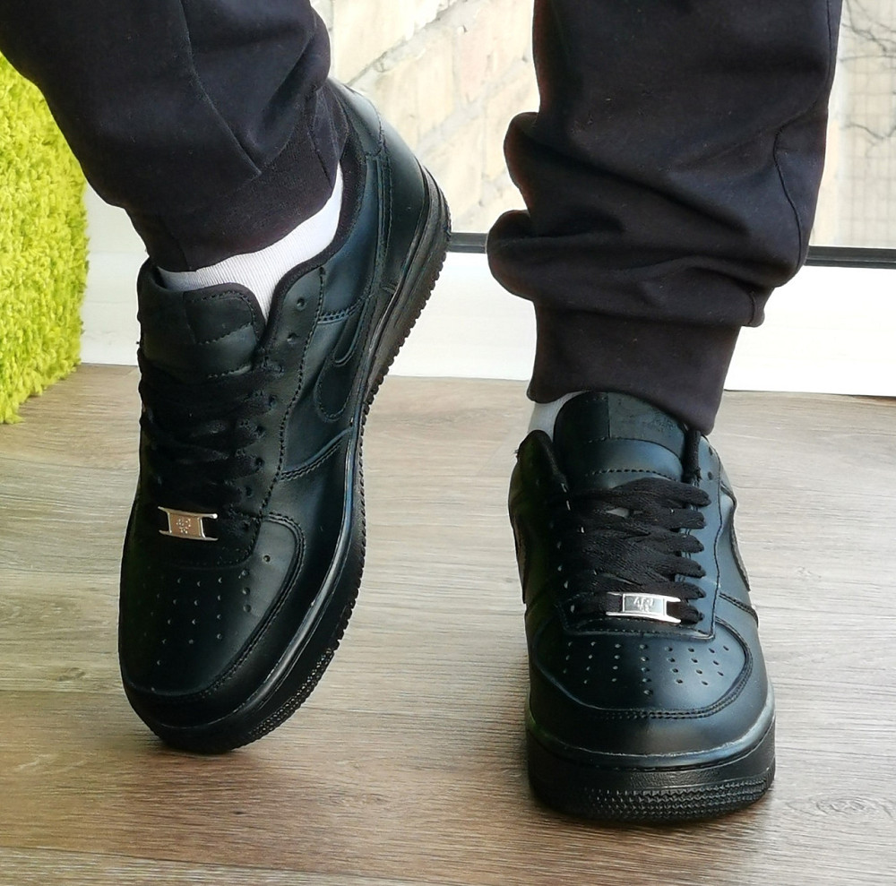 Кросівки Nike Force Чорні Жіночі Форси Шкіряні Найк (розміри: 36,37,38,39,41) Дніпро - фото 4