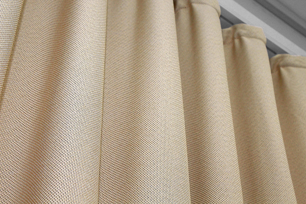 Комплект готових штор VR-Textil Льон-блекаут Льон Мішковина № 1162ш Бежевий 100х270см 2 шт (31-504) Київ - фото 7