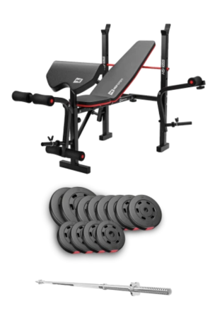 Набір Hop-Sport Premium 69кг з лавою HS-1055 Pro та штангою Киев