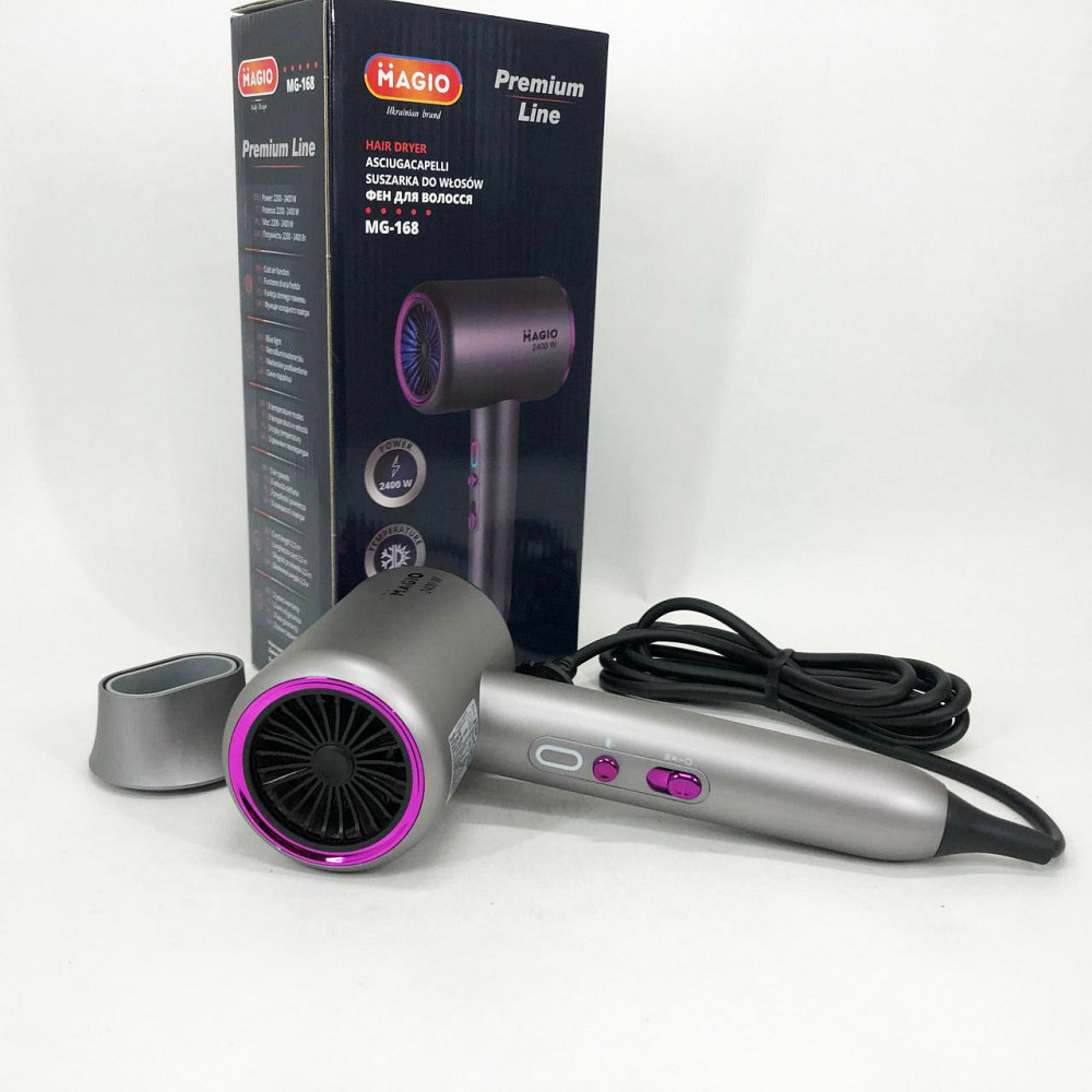 Професійний фен оригінал MAGIO MG-168 2400 Вт, Жіночий професійний фен для укладання волосся KV-62 Львів - фото 3