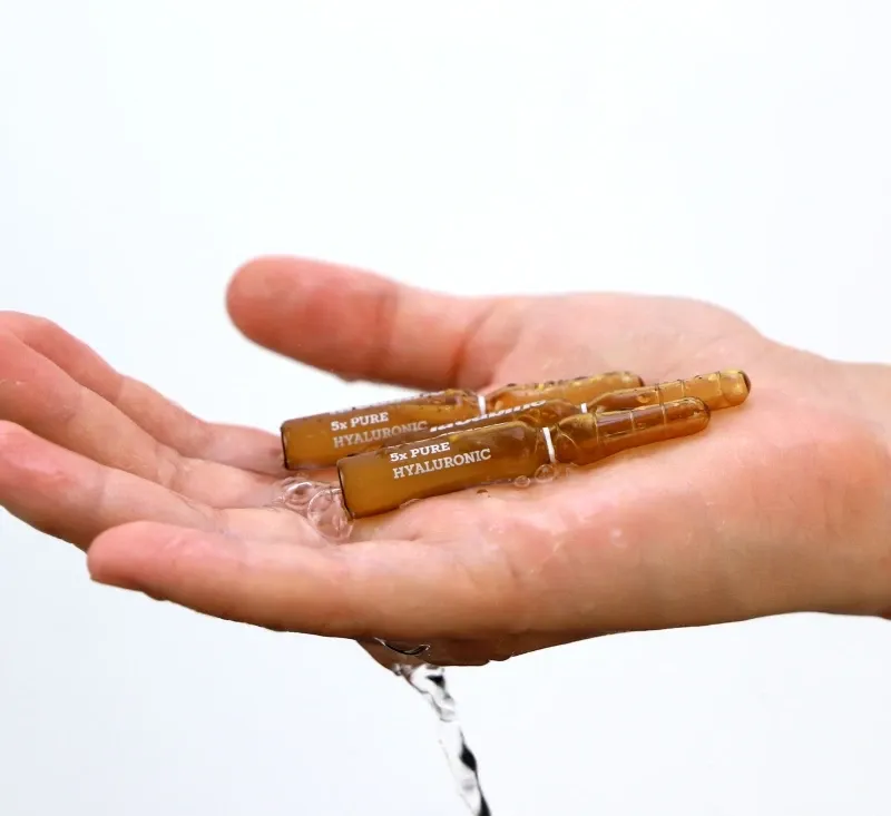 Висококонцентровані зволожувальні ампули проти зморшок з 5 видами гіалуронової кислоти 5xPURE HYALURONIC LaCabine, 10*2 мл Дніпро - фото 2