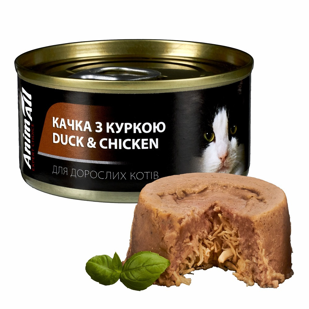 AnimAll АнимАлл влажный корм для котов утка с курицей, 80 г Киев - изображение 1