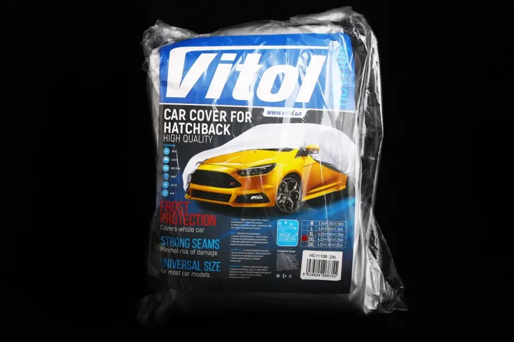Чехол на машину XXL Vitol 432*165*125sm/кармани для дзеркал/ моління вод. двері (хетчбек) Вінниця - фото 2