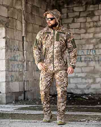 Демисезонный тактический костюм софтшел DEMENTIOZ пиксель  ВТ6841 Одесса