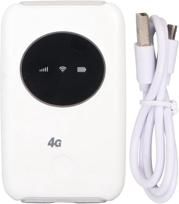 Мобильный 4G/5G маршрутизатор Yoidesu: Точка доступа, Модем 300 Мбит/с, Слот SIM, Аккумулятор 3200 мАч, до 10 устройств (White) Киев - изображение 10