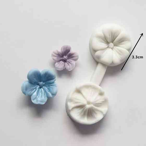 Кондитерский молд Цветок 33 мм серый Киев