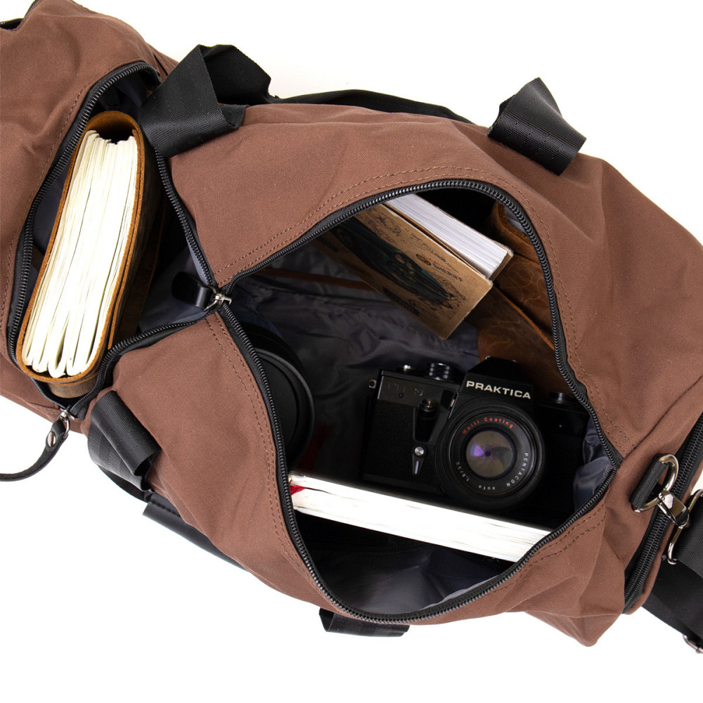 Спортивна сумка текстильна Vintage 20643 Коричнева Київ - фото 7