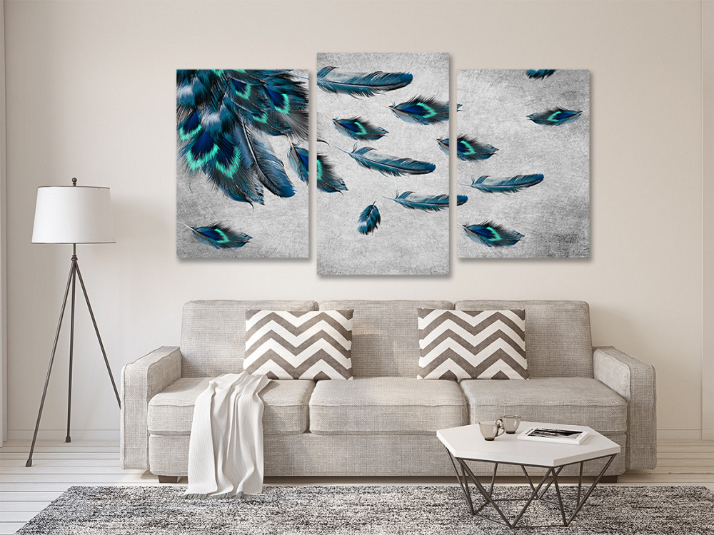 Модульная картина в гостиную / спальню Пір`я Павліна Art-610_3 70x130 см Киев - изображение 2