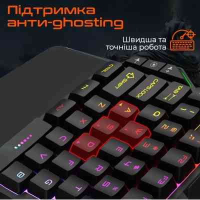 Клавиатура Meetion KB015 USB Black/Orange (MT-KB015-A) Винница