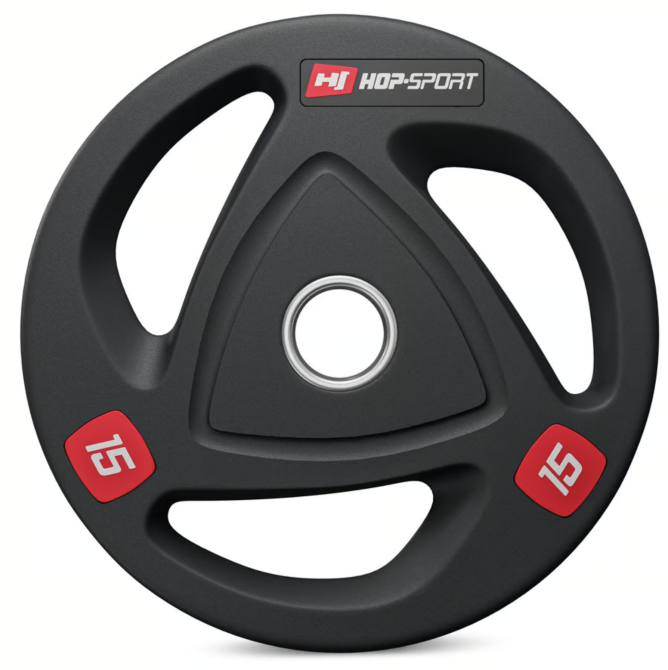 Диск олімпійський Hop-Sport 15кг Київ - фото 2