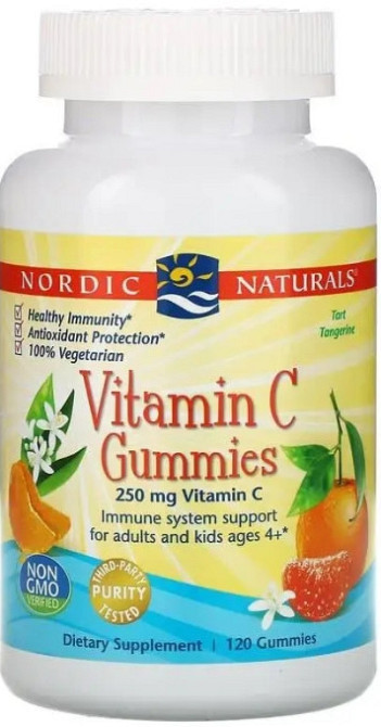 Вітамін С жувальний Nordic Naturals Vitamin C Gummies 120 шт мандарин Київ - фото 1