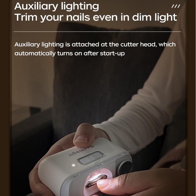 Електрична машинка для підстригання нігтів Xiaomi/Youpin Seemagic (Біла) Миколаїв - фото 6