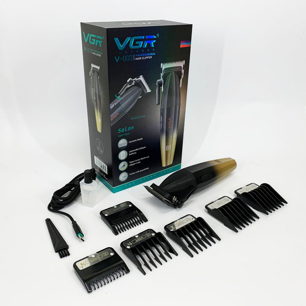 Машинка для стрижки волос без шума VGR, Машинка для стрижки мужская Стильная QR-97 Львов - изображение 2