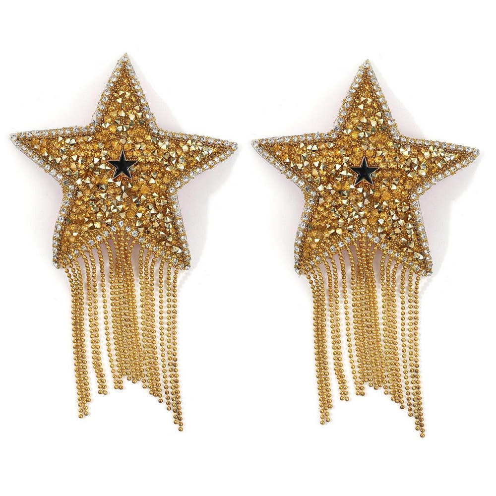Пестис-зірки з бахромою JSY Nipple Sticker RT236112 Gold, стікери Sex Aura Київ - фото 2