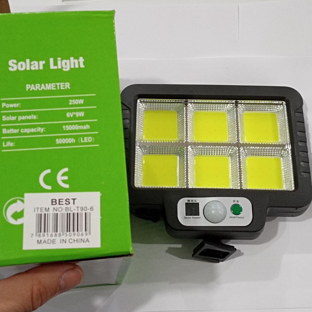 Прожектор светодиодный аккумуляторный с солн. панелю BL-T90-6COB Днепр - изображение 2