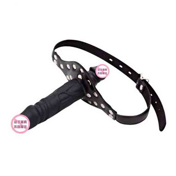 Страпон на лицо и в рот - 13 *3,5/5*3,5 см - Черный Винница