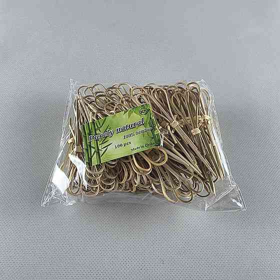 Дерев'яні бамбукові шпажки Серце 9 см, 100 шт (1 пачка) Харків