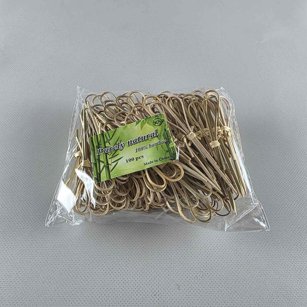 Дерев'яні бамбукові шпажки Серце 9 см, 100 шт (1 пачка) Харків - фото 2