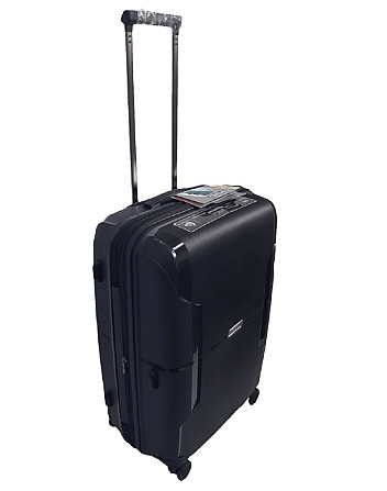 Чемодан пластиковый AIRTEX 245 средний 67 см черный Киев - изображение 2