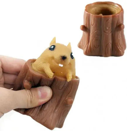 Игрушка антистресс Pop It Фуфлик - выпрыгивающая белка Коломия