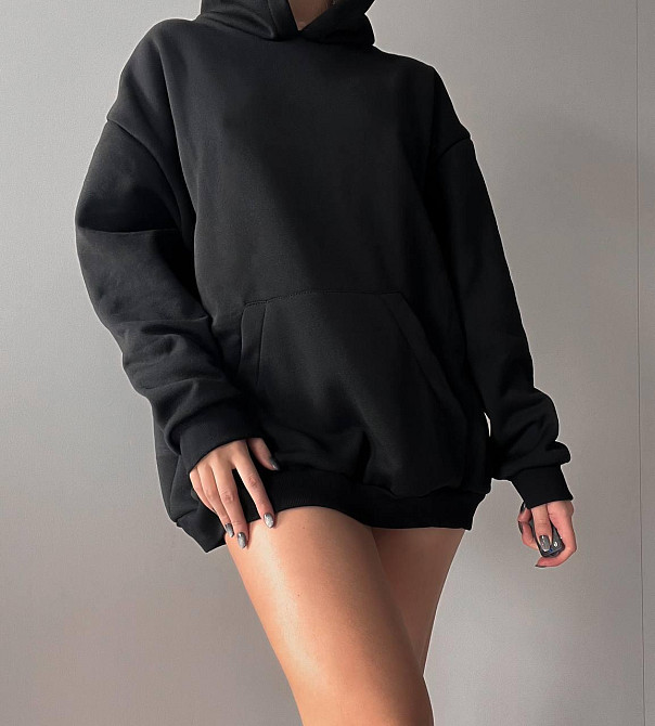 Женская стильная худая трехнитка на флисе Черный, 48/52 Одесса - изображение 3