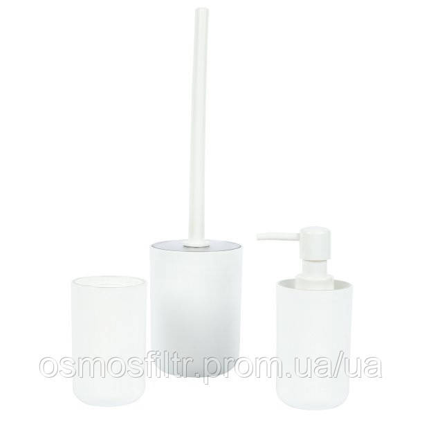 Набір для ванної кімнати Axentia 3 шт пластик білий (135950) Київ - фото 1